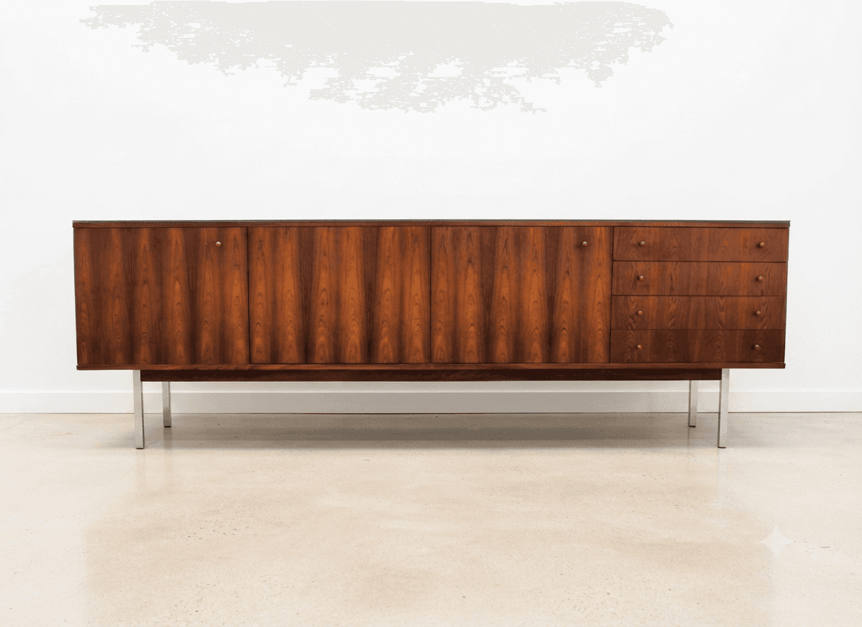 Mid Century Rosewood Credenza / Sideboard