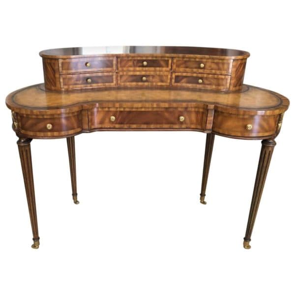 Sold - Henredon Kidney-Shaped Nine-Drawer Desk Late-20th Century - 10309 - Rubbish Interiors Inc.
